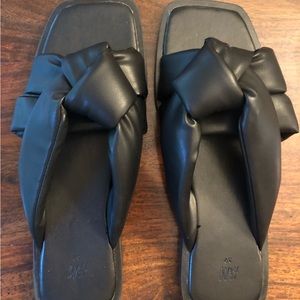 Black H&M Square Toe Slide Sandal- size 8.5